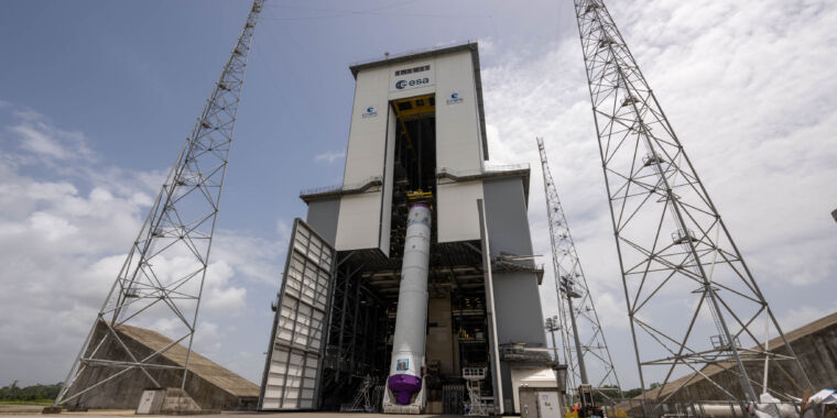 Ariane 6 standing tall