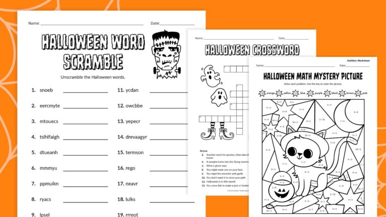 halloween worksheets