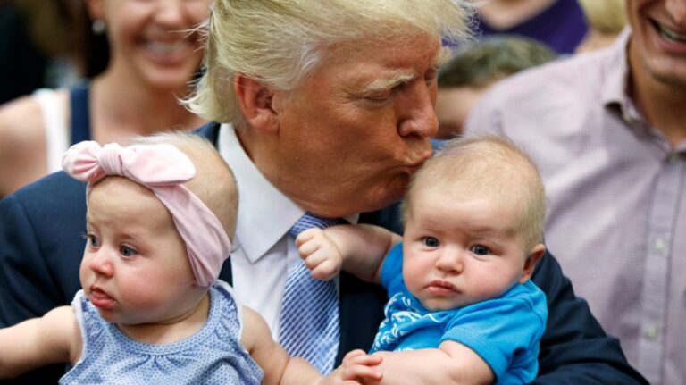 donald trump kiss babies AP