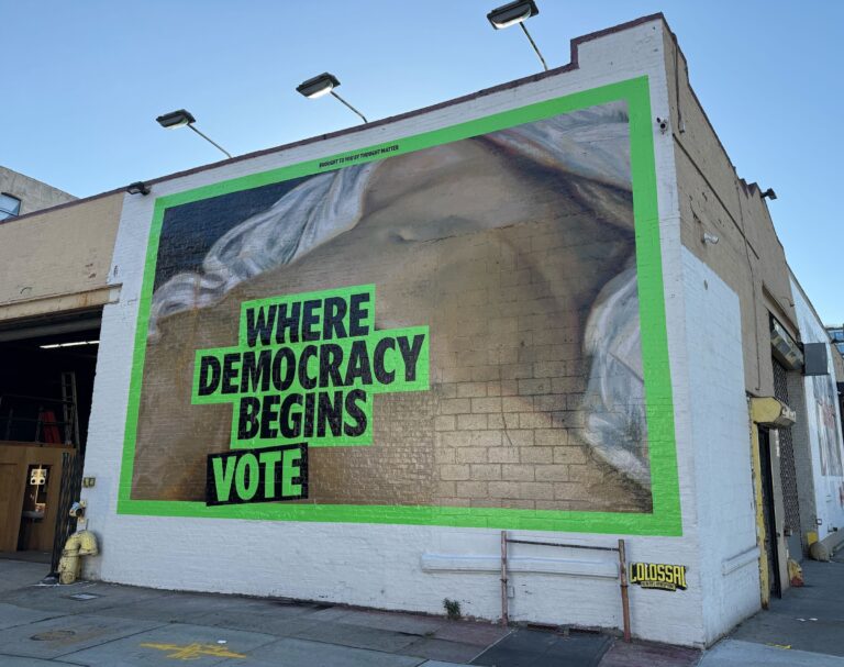 where democracy begins mural photo by hrag