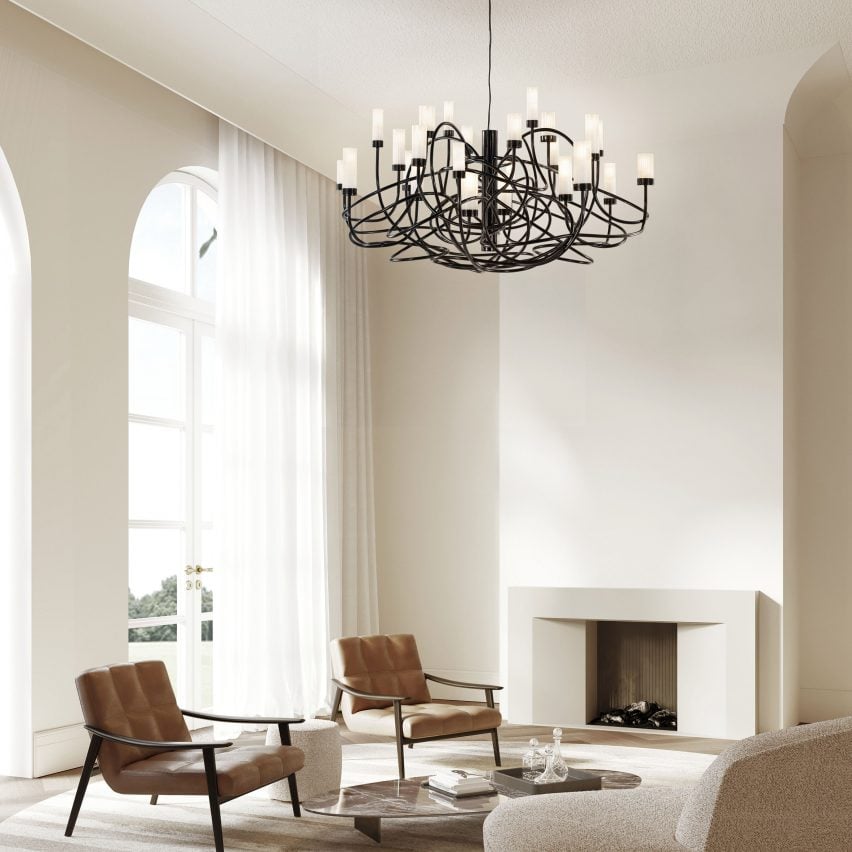 salsa chandelier brand van egmond dezeen showroom dezeen 2364 col 0
